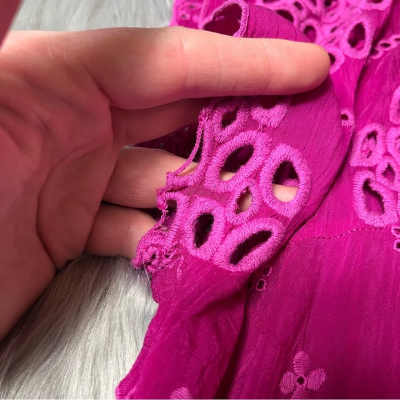 Johnny was olympia patchwork embroidered raspberry dress size XS - Picture 6 of 16